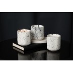 Ceramic plaster dotted candle "Divine"