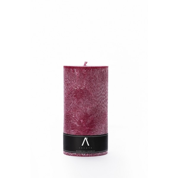 Parfumed palm wax candle "Cherry dust" Red color