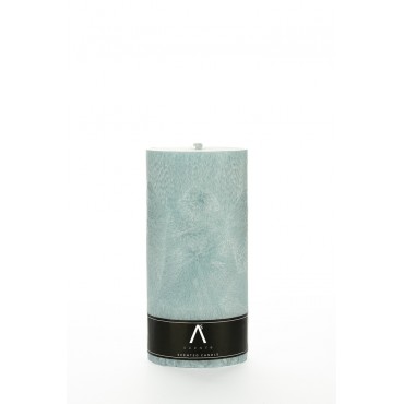 Parfumed palm wax candle "Cherry dust" Turquoise color