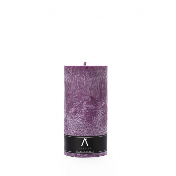Parfumed palm wax candle "Shadow" Lilac color